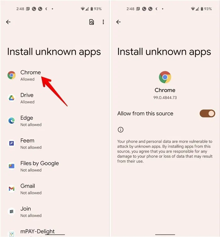 Enable "Install Unknown Apps"