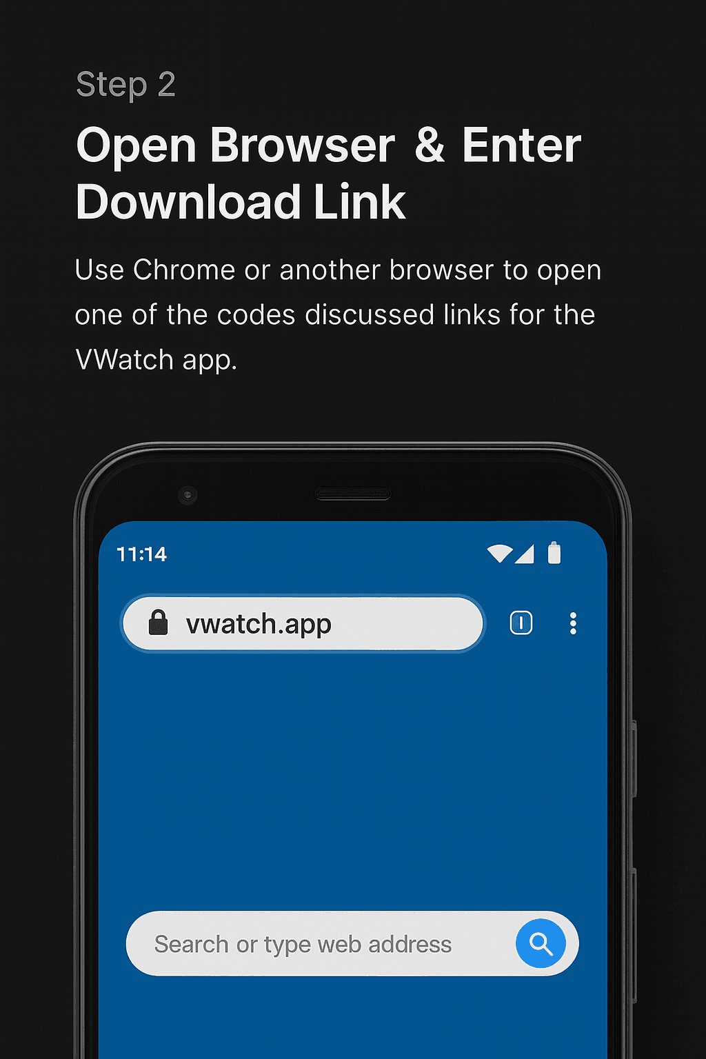 Open Browser & Enter Download Link