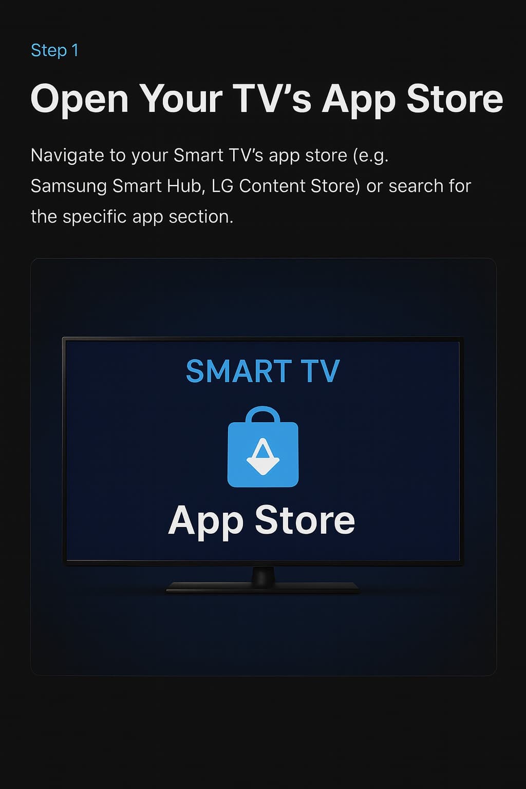 Abrir la tienda de apps de tu Smart TV