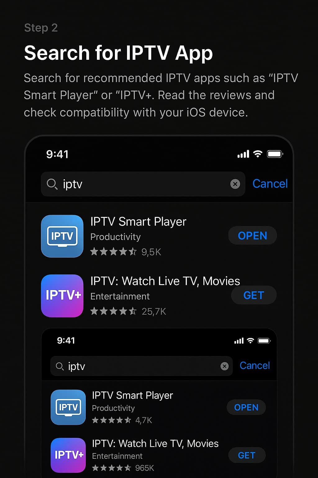Buscar app IPTV en Smart TV
